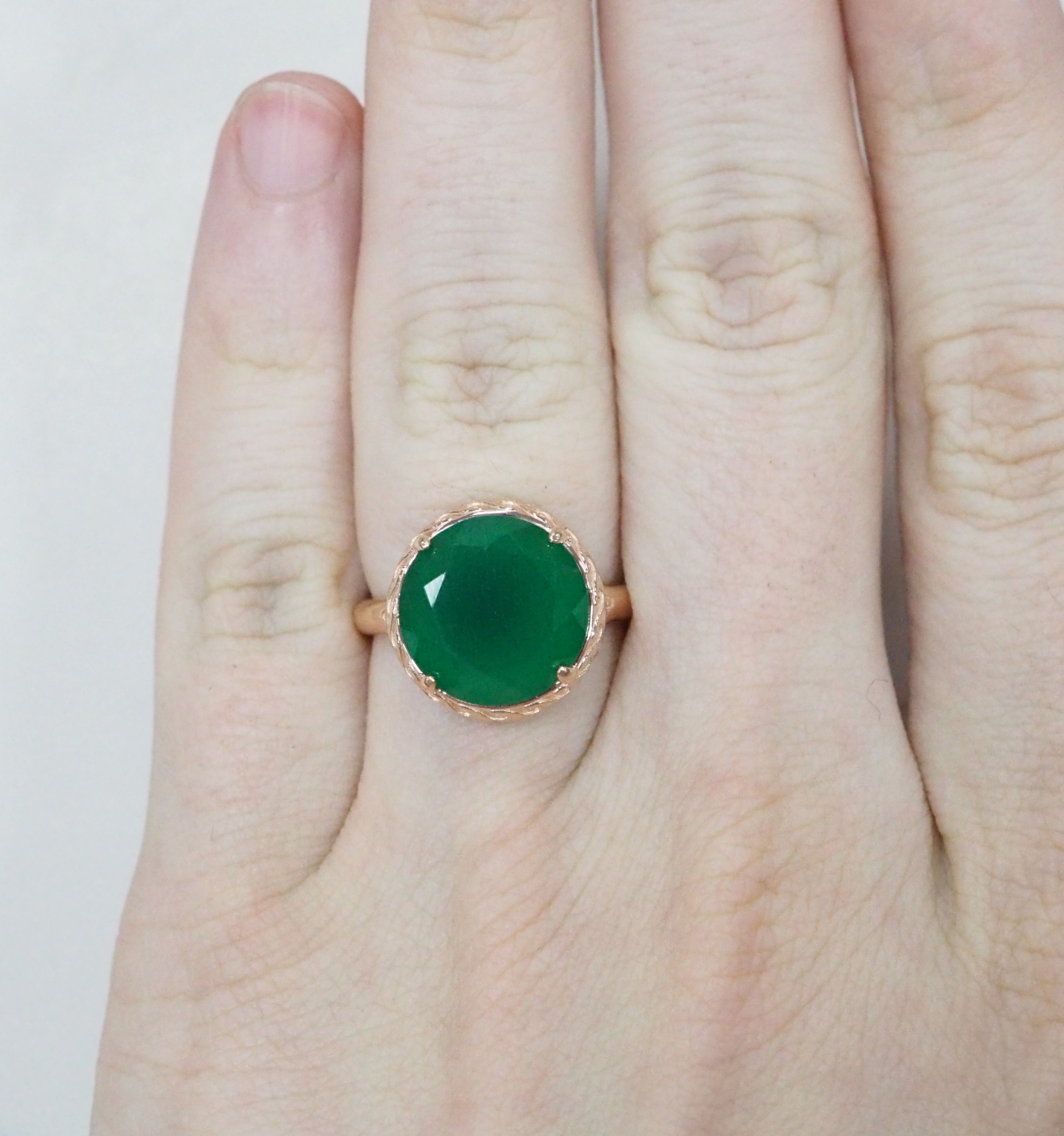 Серебряное кольцо с хризопалом